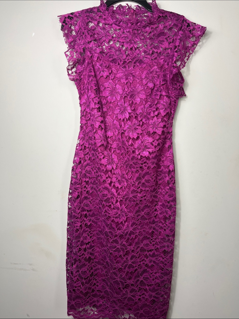 Enfocus Studio Fuchsia Lace Midi Dress
